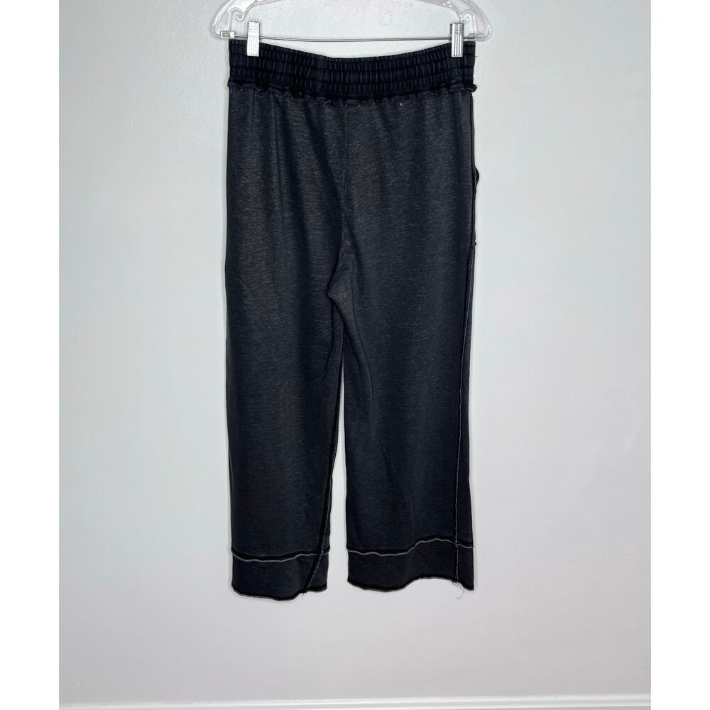 Daily Practice Anthropologie Wide Leg Lounge Pants Charcoal Drawstring XS - Picture 9 of 10
